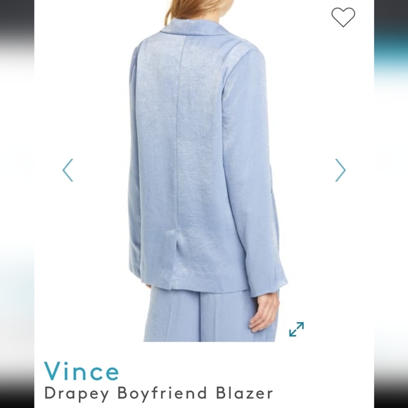 Vince Draper Boyfriend Blazer Periwinkle Blue NWT - Picture 3 of 4